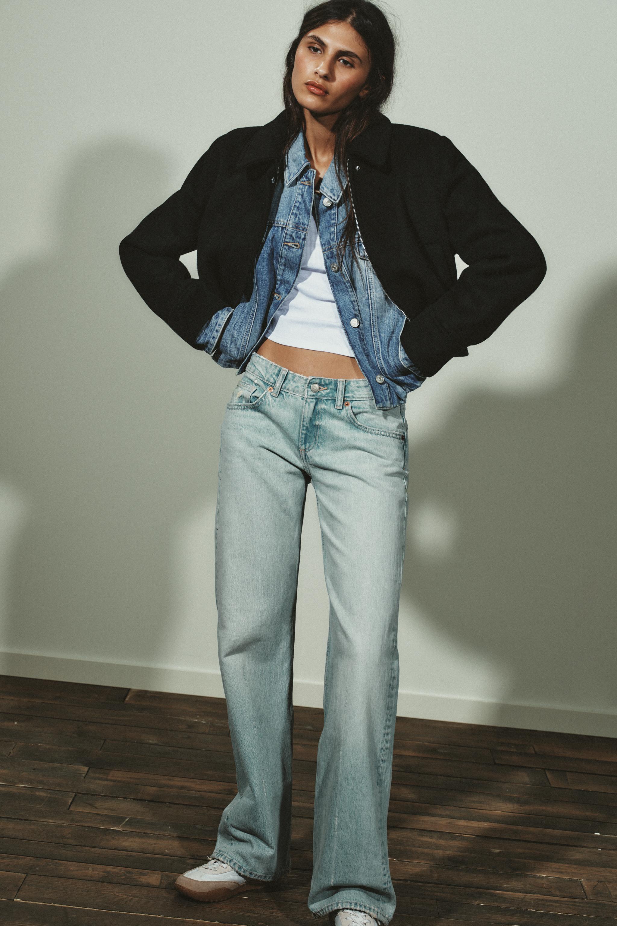 JEAN TRF WIDE LEG TAILLE BASSE